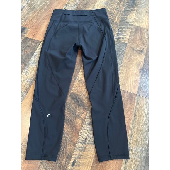 Lululemon Time To Sweat Crop 23" Black Sz 8 Luxtreme High Rise